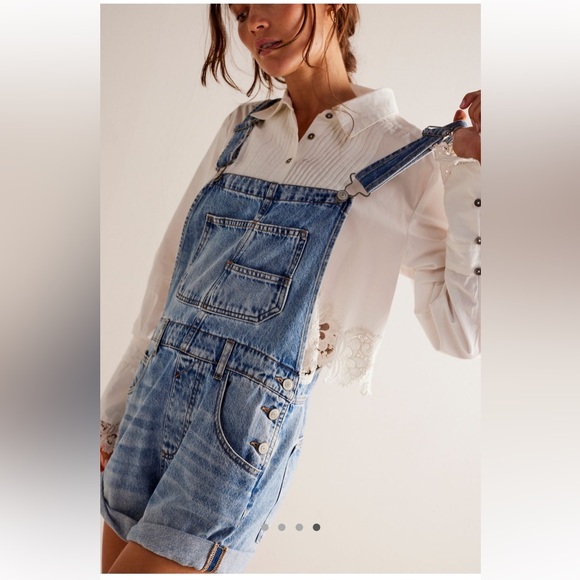 Free people ziggy shortalls overalls - Picture 2 of 8